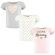 Hudson Baby Infant Girl Short Sleeve T-Shirts, Girl Mommy, 6-12 Months